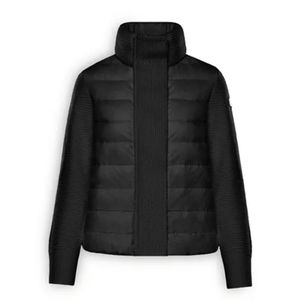 Moncler Maglion Knitted Padded Jacket in Black XL